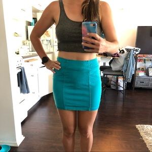 Bright blue / turquoise pencil skirt